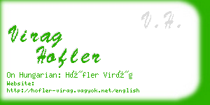 virag hofler business card